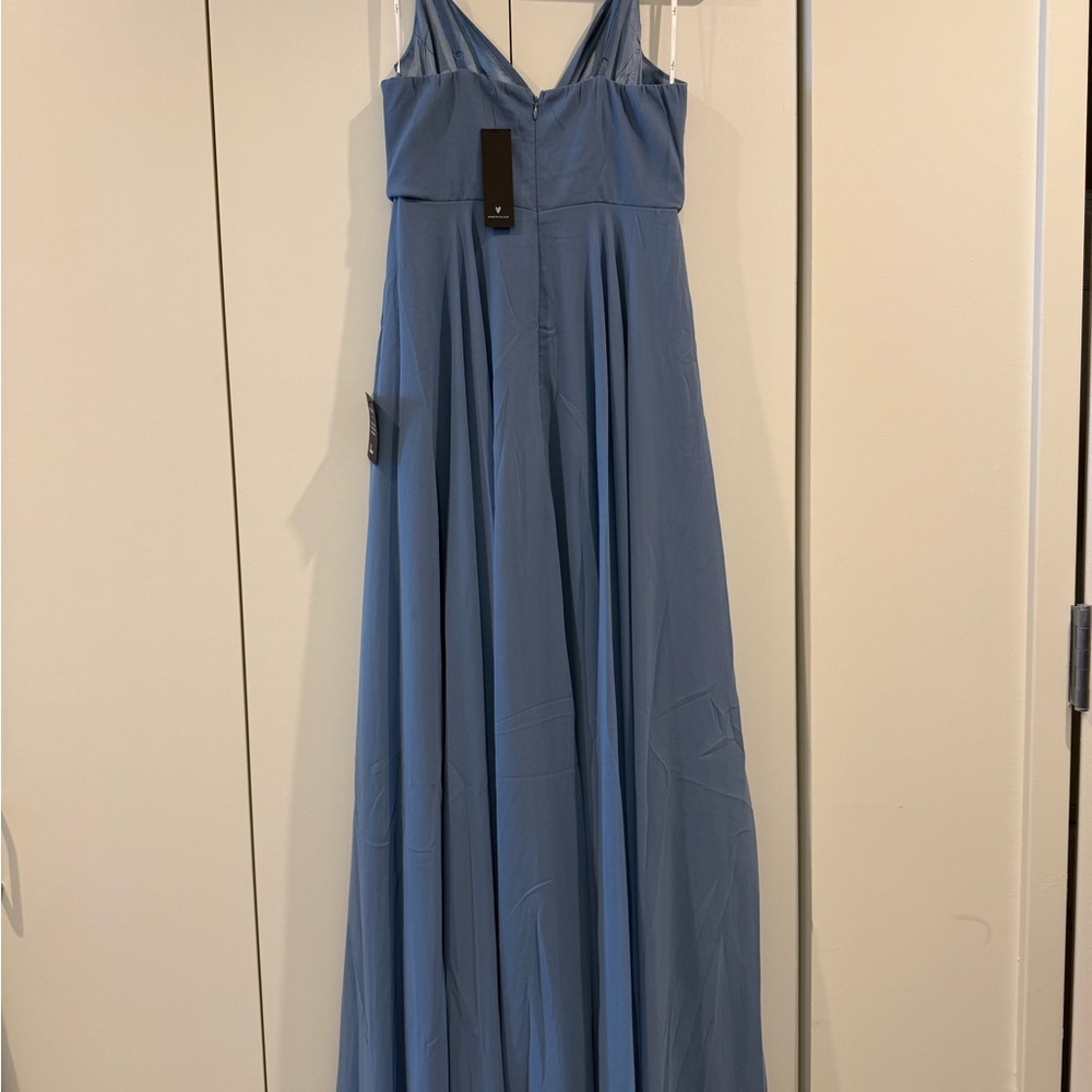 Elegant Blue Maxi Dress - Picture 5 of 5